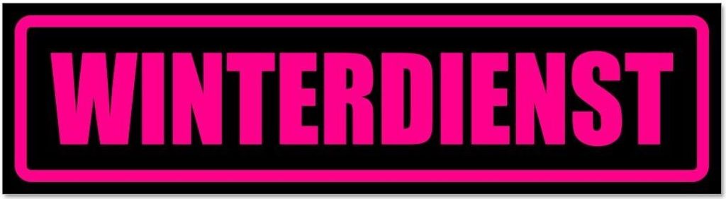 Kiwistar - Autoaufkleber - Pink - Schwarz - 30 x 8 cm - Winderdienst - Hinweis Aufkleber Sticker für Auto, Kfz, Fahrrad, PKW, LKW