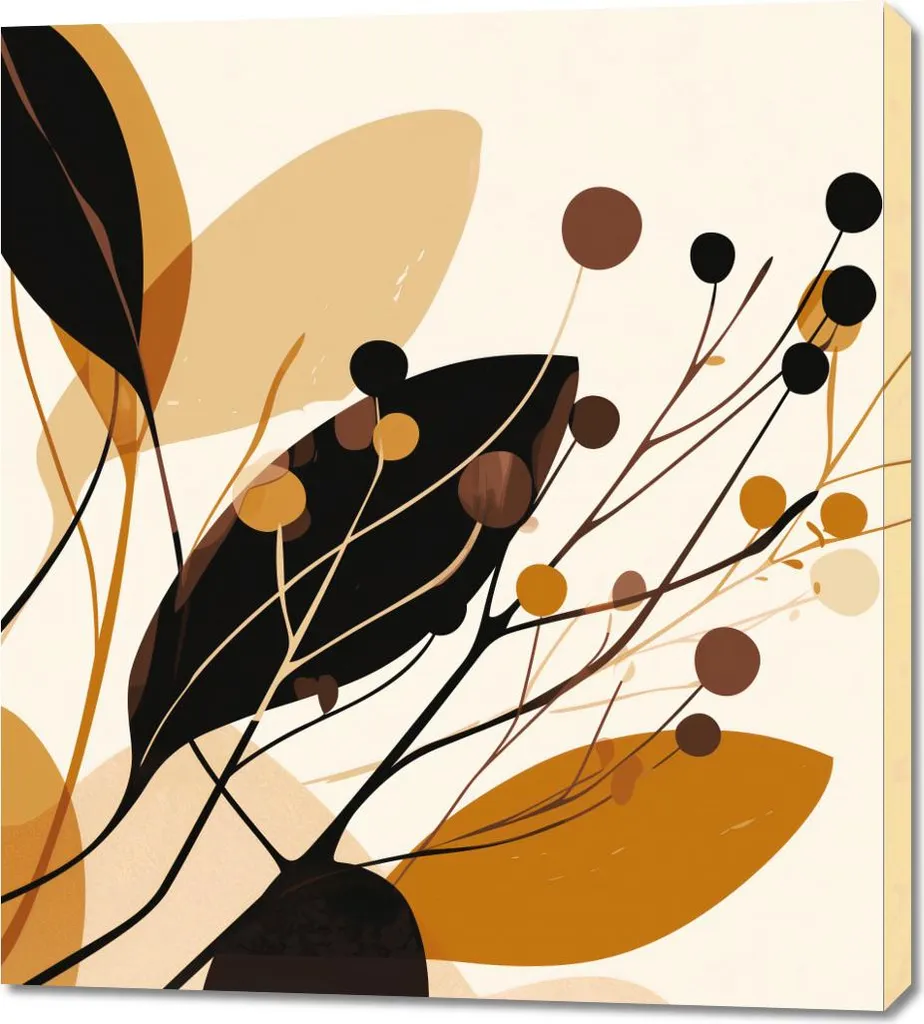 Quadro Moderno 90x100 Silhouettes Autunno | Tela Grande Formato