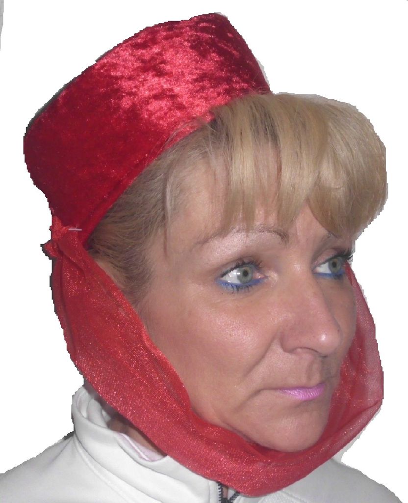 M213304 rot Damen Suleika Kappe Bollywoodhut