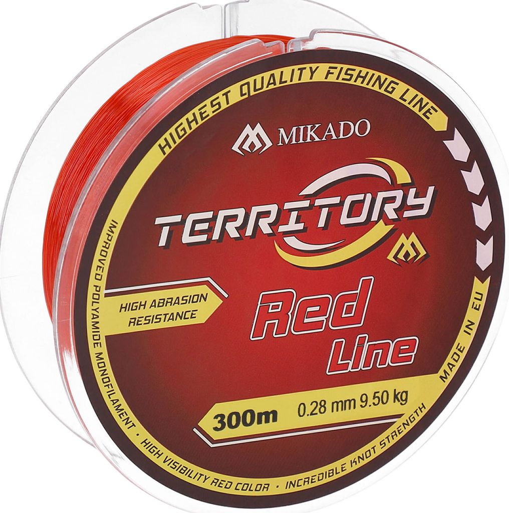 Angelschnur Monofil Mikado Territory Rote Linie 0,35 mm 11,90 kg 300 m