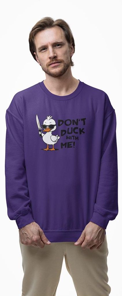D&B Design Uni Pullover SWEB00019 Duck Lila-Größe M