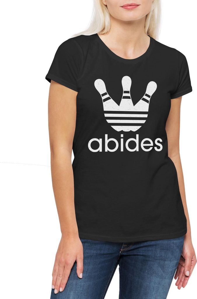 Urban Backwoods Abides Logo, Damen T-Shirt, Farbe: Schwarz, Größe: S