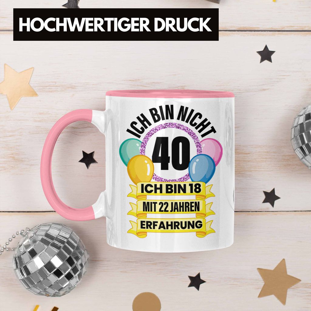 40. Geburtstag Tasse Frau Männer Geschenk 40er Geschenkidee 40 Mutter Vater Mann - TrendationStore 40. Geburtstag Tasse Frau Männer Geschenk 40er Geschenkidee 40 Mutter Vater Mann - TrendationStore