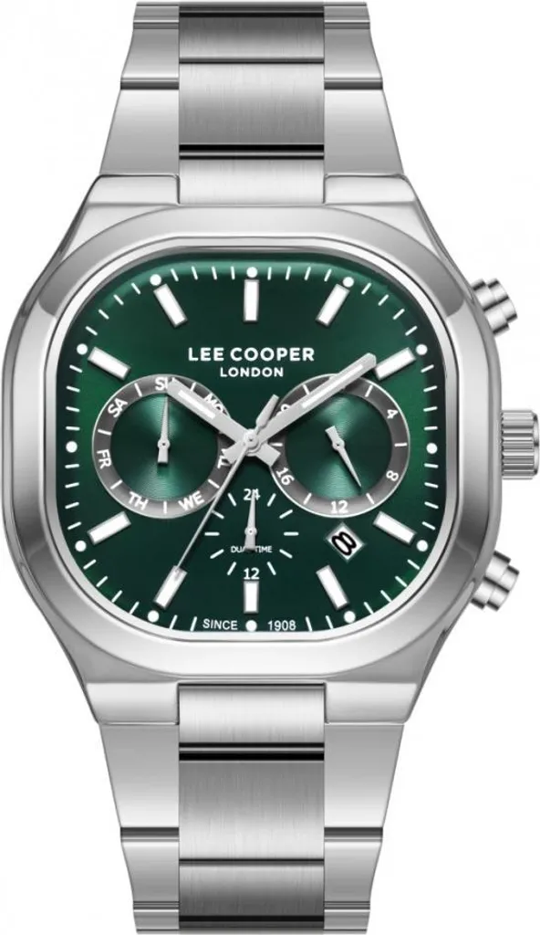 Montre homme chic pour le bureau - Lee Cooper LC08169.370 cadran vert
