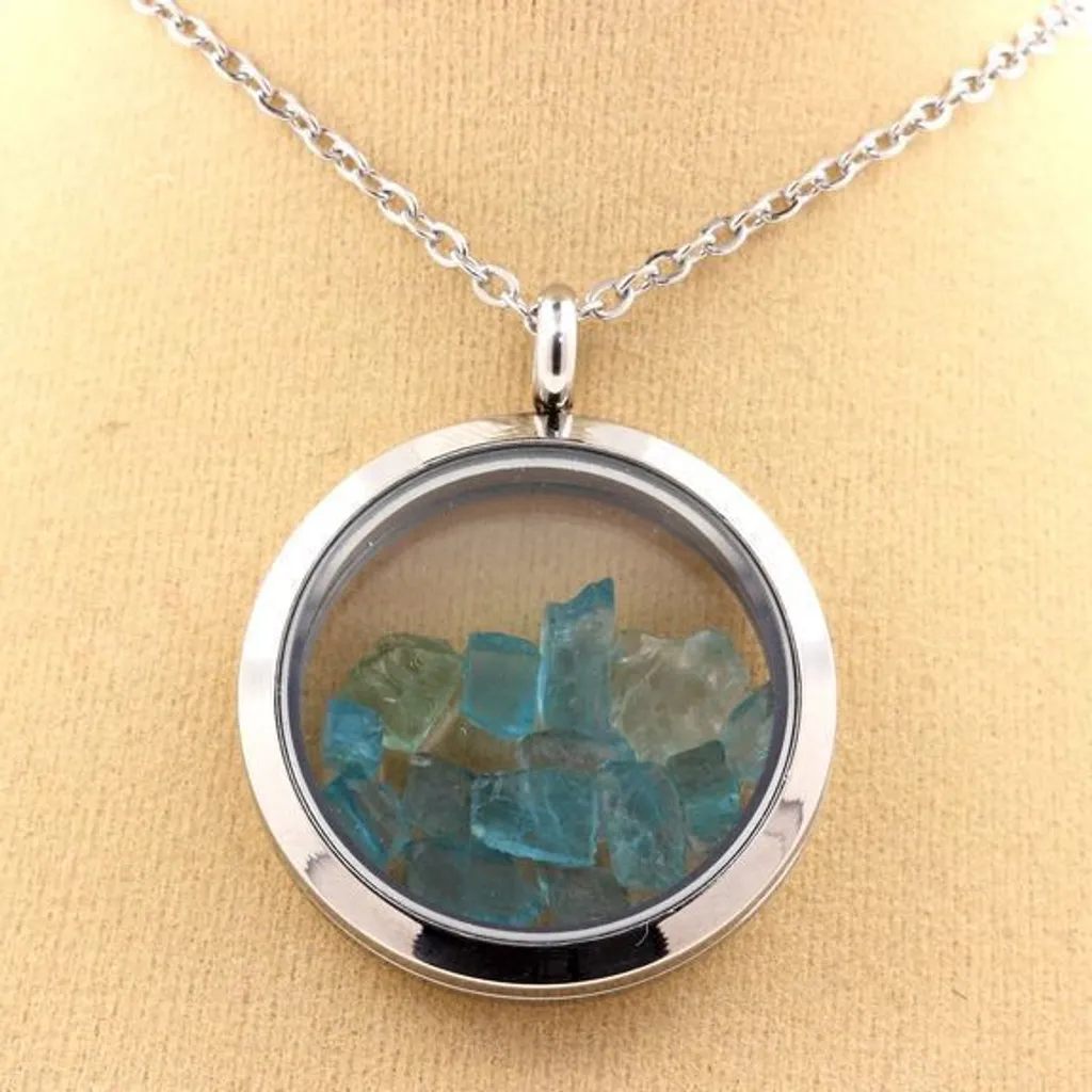 Collier d'apatite de paraiba brute - Pierre naturelle bleue 45cm