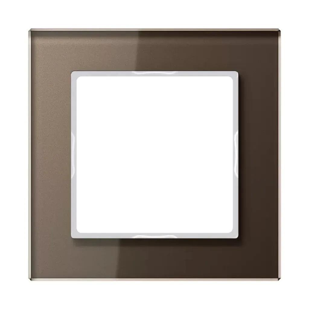Cadre de finition Jung verre moka AC 581 GL MO pour rénovation chic
