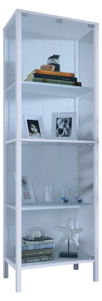 Armoire d'affichage en verre Jensol, grand placard de salon vertical