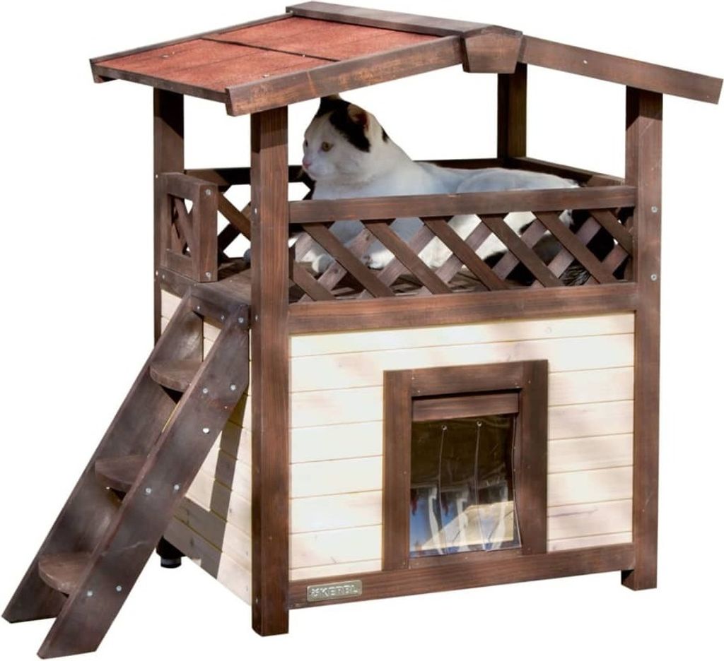 Katzenhaus 4-Seasons Deluxe 57x88x77 cm lasiert Produktbild 