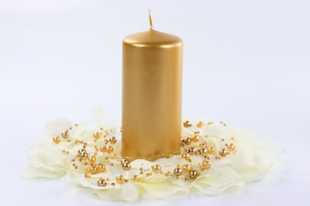 Candela 12 x 6 cm 6 pezzi rosé oro Matrimonio di Natale Immagine del prodotto 