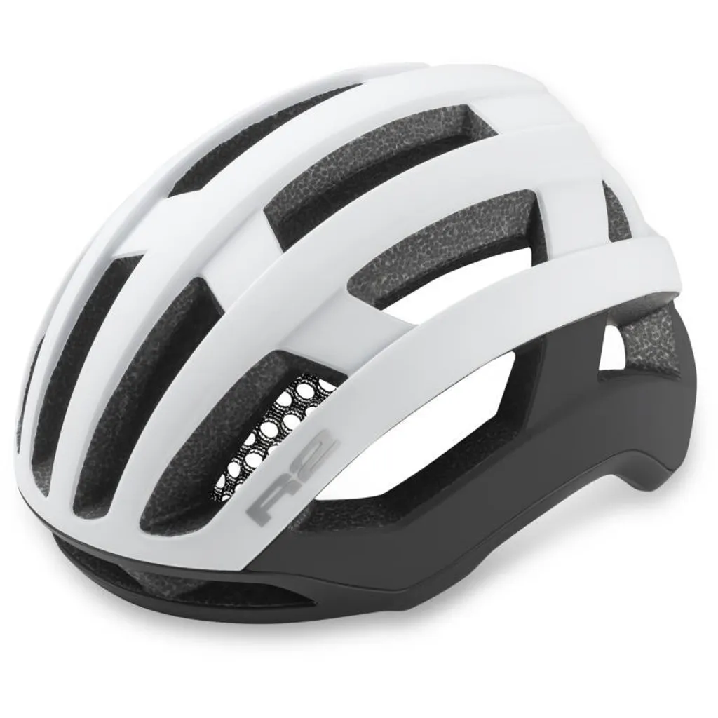 Casque de Vélo Route Blanc R2 Chaser Taille S avec Visière Amovible