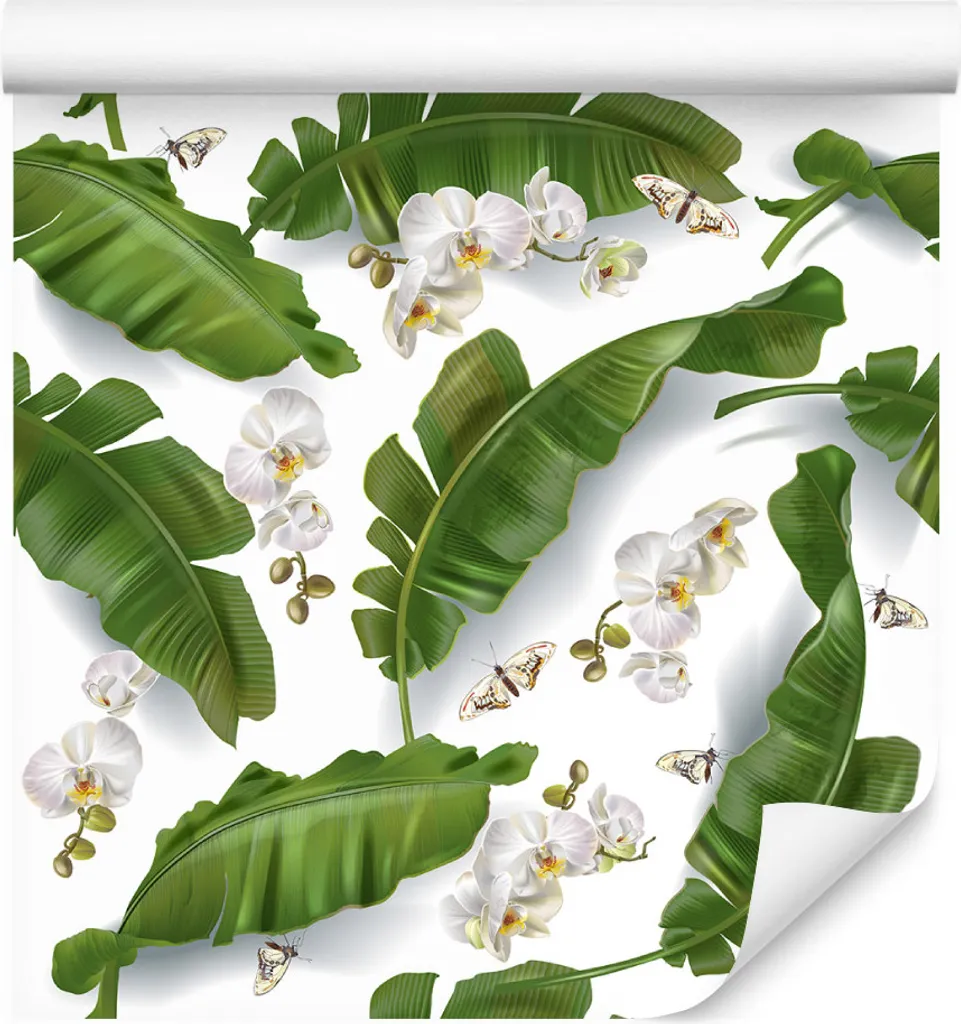 Nappe à Volants XXL 10m Design Orchidées Papillons Haute Définition