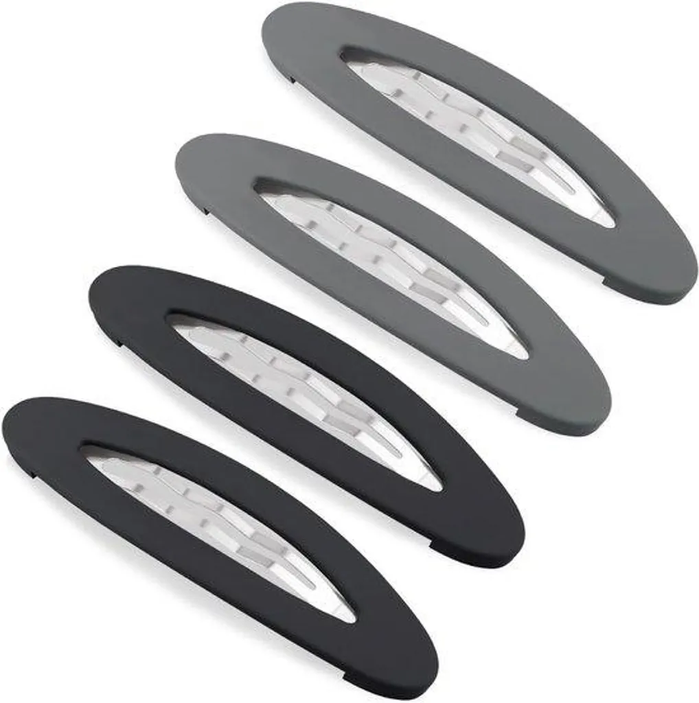 Barrettes de Coiffure pour Tenue Parfaite - Lot de 4 Pièces Noir et Gris