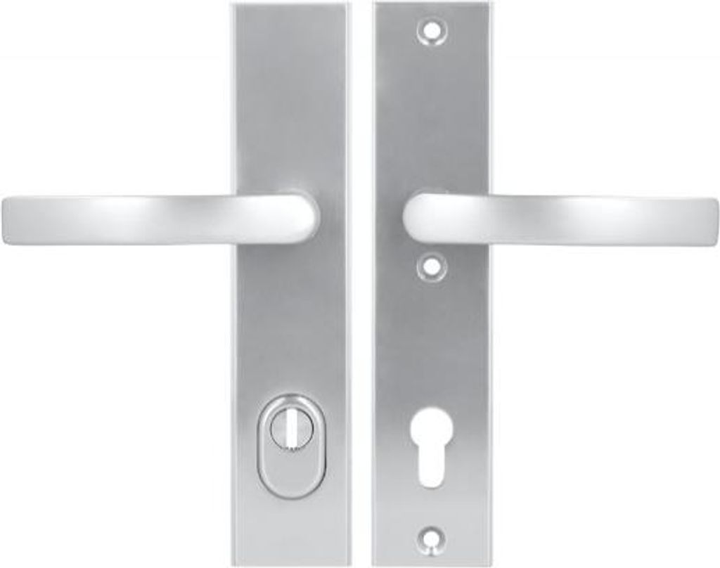 Axa ODIN++ 92 WB Griff Klasse 3 mit FLEX-Einsatzschutz (Brandschutz), Farbe F1 - Silber (Türstärke 74-83 mm)