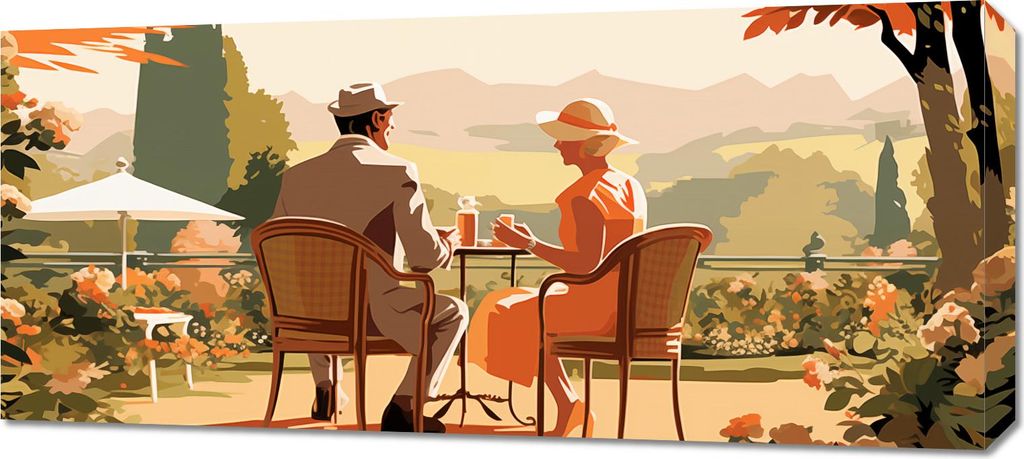 Bild 90x40cm Retro Date