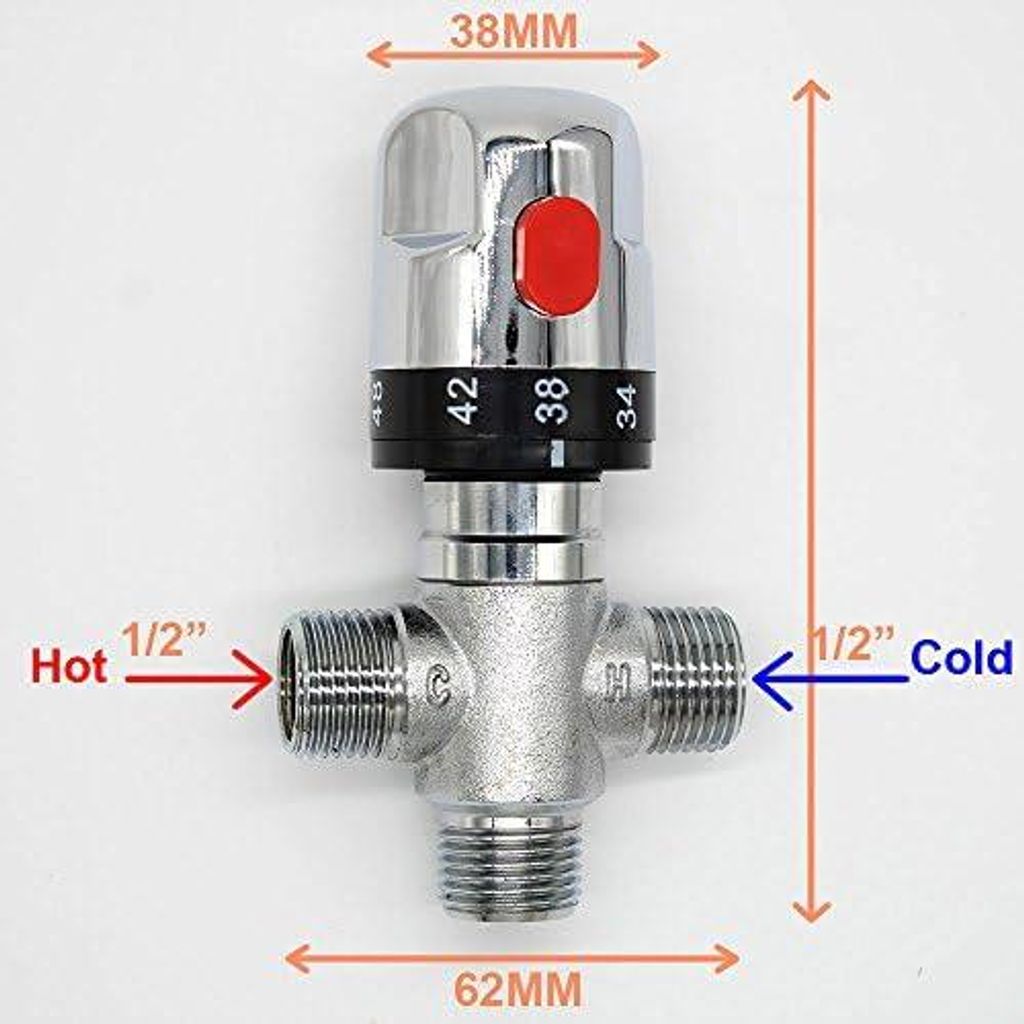 Thermostat-Mischbatterie für Dusche, 2 Chrom