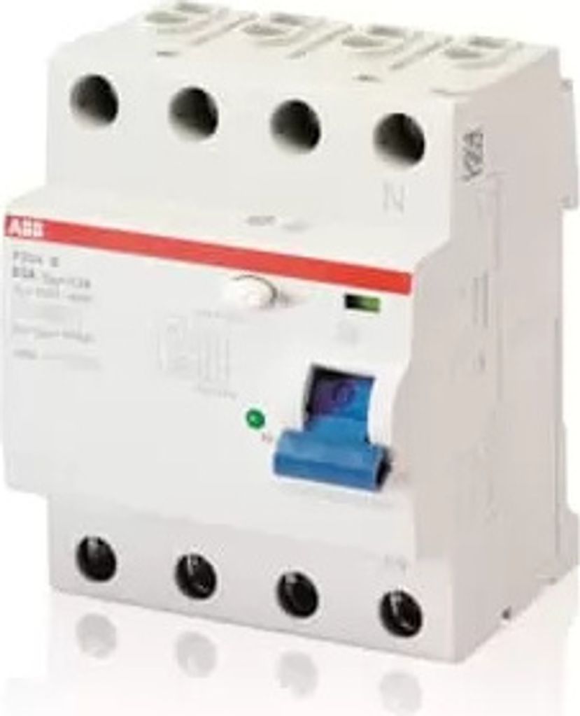 F204B-63/0.5 FI-Schutzschalter Typ B 4P 63A 500mA kurzzeitverz. 3kA 4TE