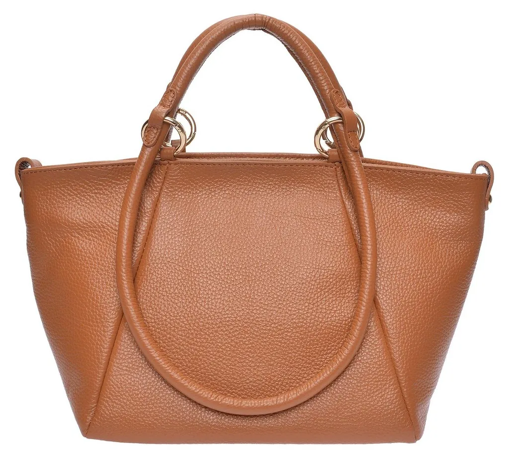 Sac cabas en cuir solide et spacieux Roberta M RM 151T cognac