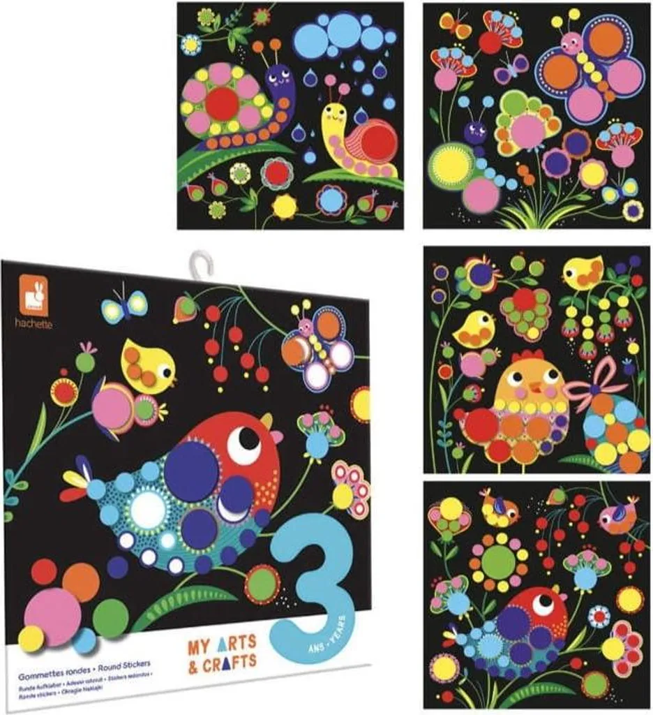Janod Atelier Set Adesivi Rotondi: Giocattolo Artigianale per Regalo 3 Anni - 6