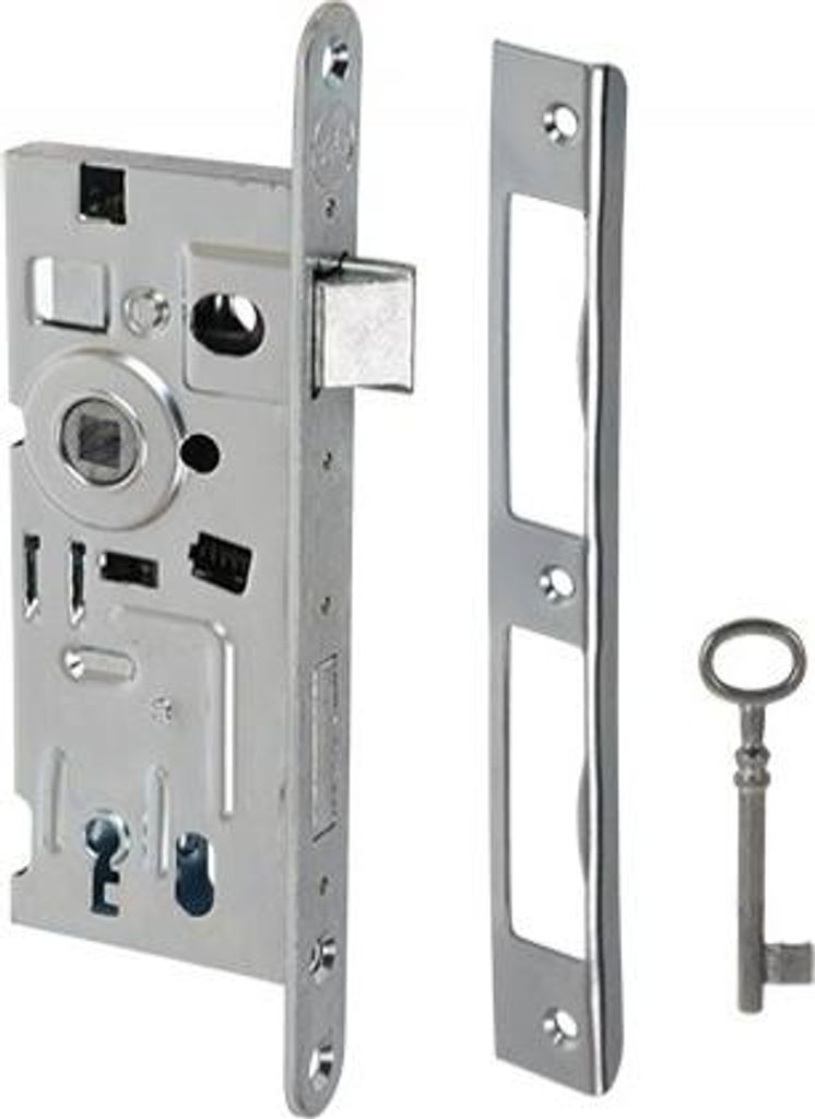 Yale Y5210 Einsteckschloss 72/40 Schlüssel, universal, mit Schließstück, silber verzinkt
