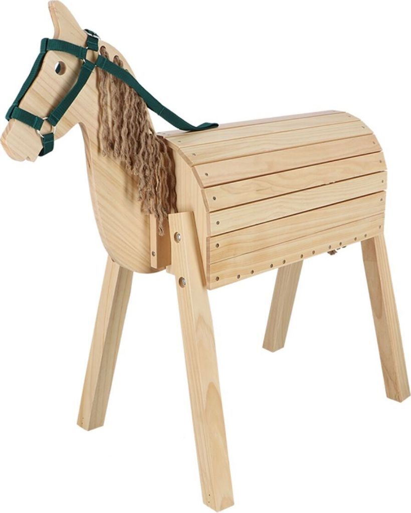 Rivanto® Holz-Gartenpferd 100 x 50,5 x 101,5 cm Spielzeug Produktbild 2
