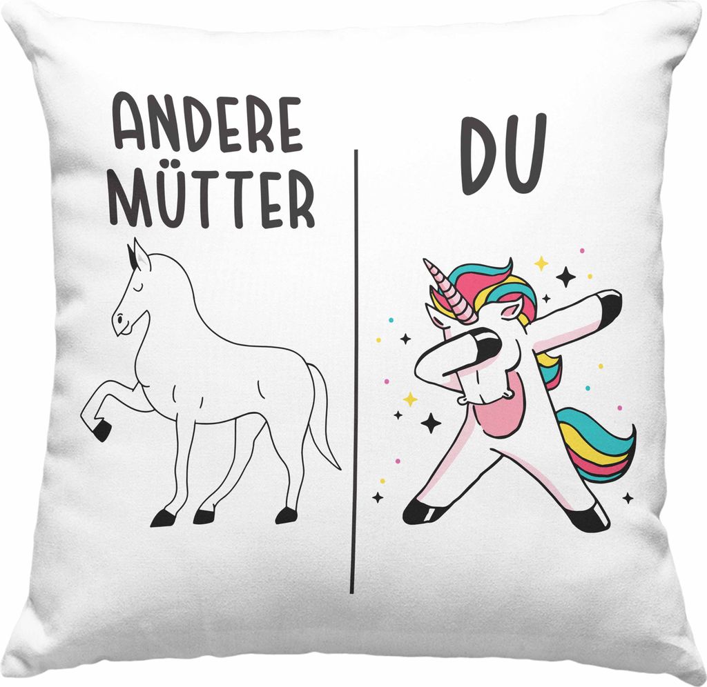 Trendation - Deko-Kissen mit Füllung 40x40 mit Spruch für Mutter Mama Muttertag Muttertagsgeschenk von Tochter Beste Mami (Grau)