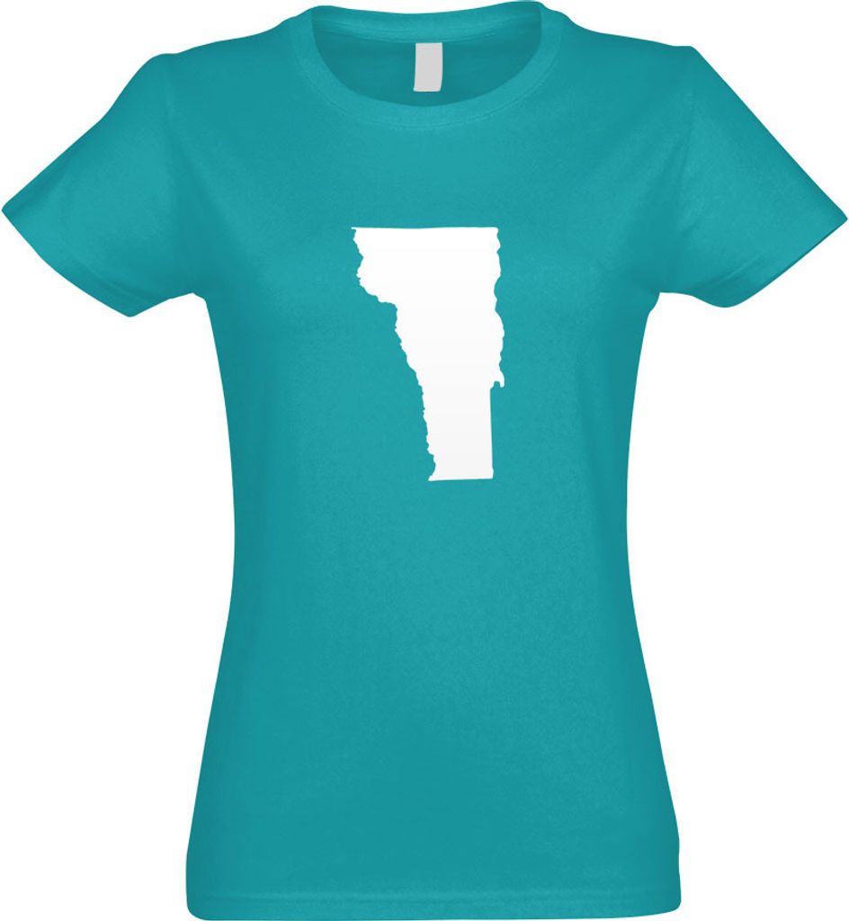 Kiwistar - T-Shirt tailliert - Damen - türkis - USA - Bundesstaat - Vermont - mit Motiv Bedruckt - Funshirt Design - Sport - Freizeit - Damen - XXL