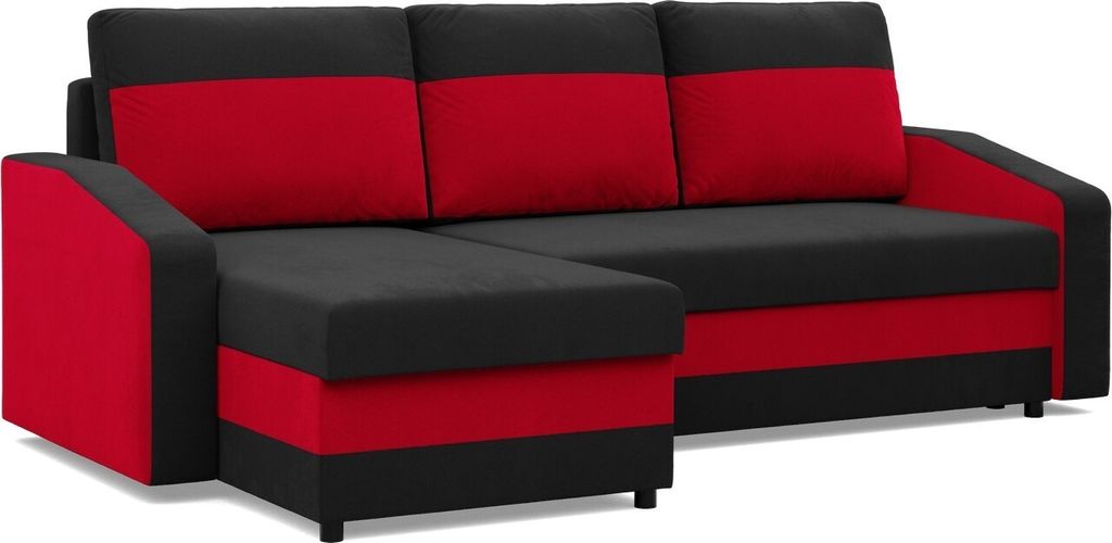 A sectional sofa with a chaise lounge.