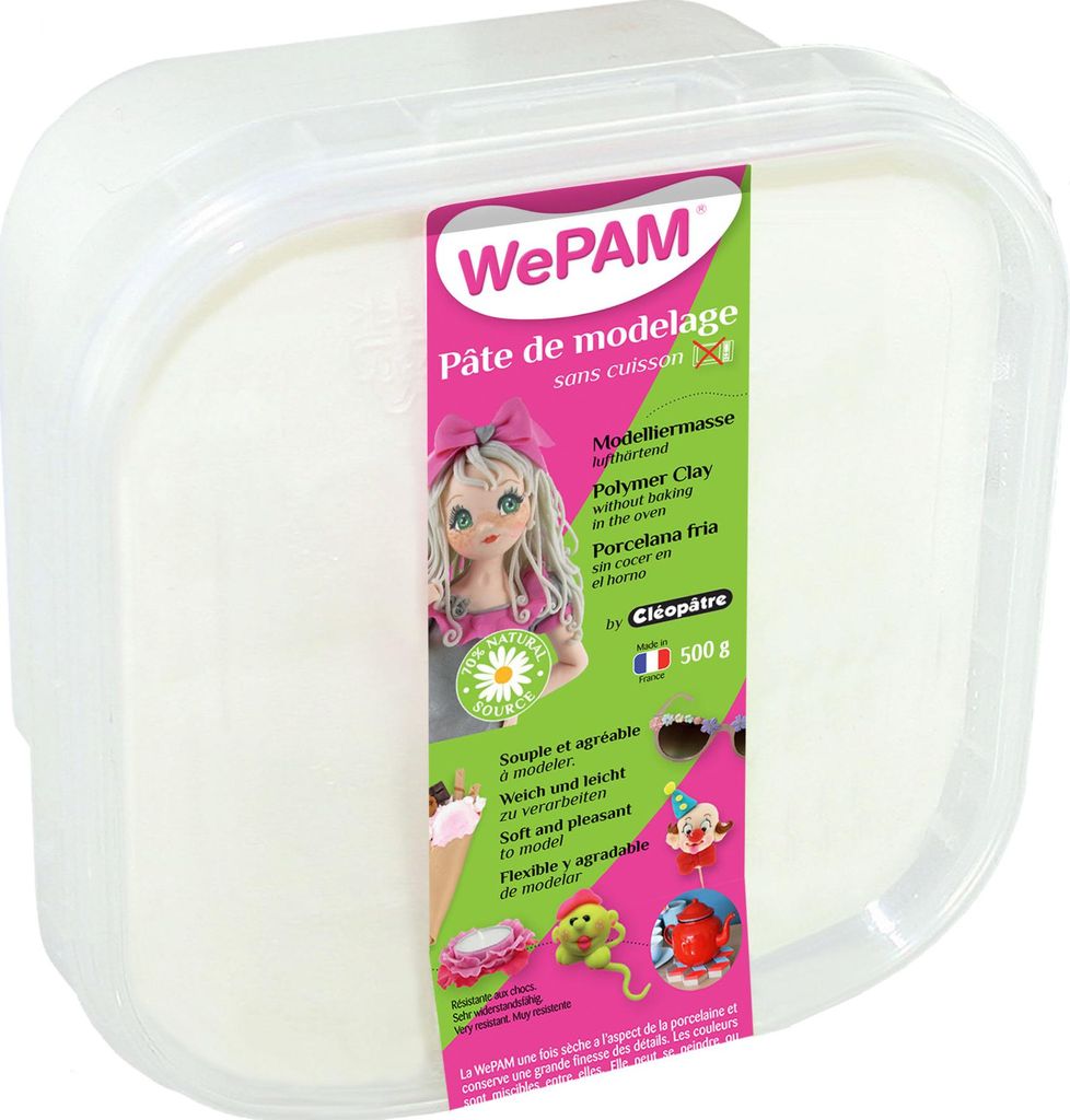 Cléopâtre WePAM Modelliermasse 500g Farblos