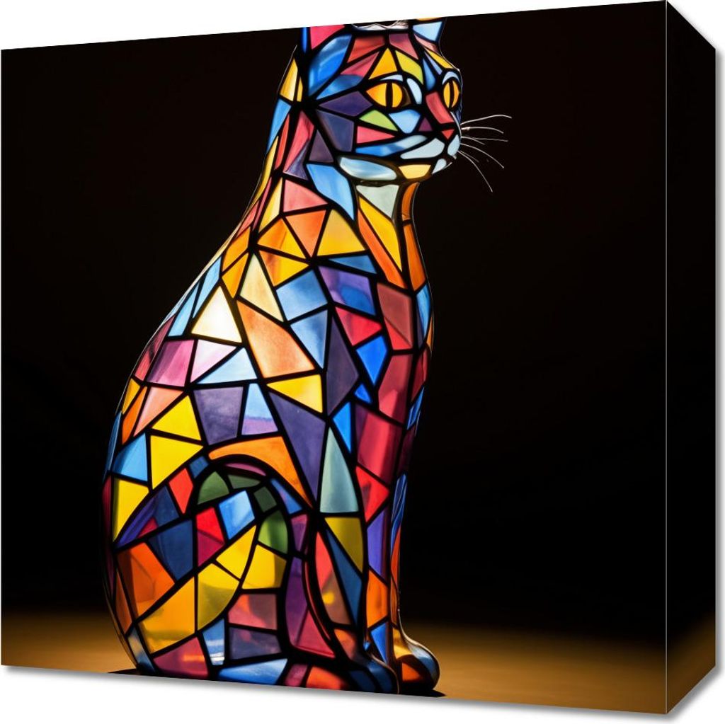 Bild 40x40cm Katzenfensterbild