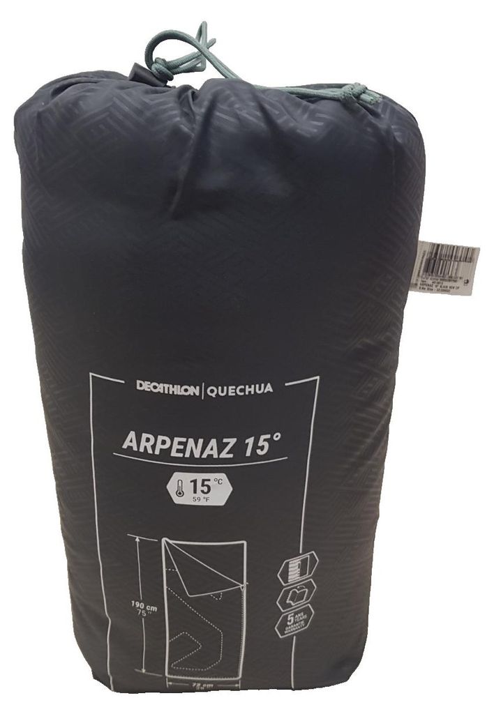 Quechua Arpenaz 15° Schlafsack – NEU + leicht, kompakt, Produktbild 
