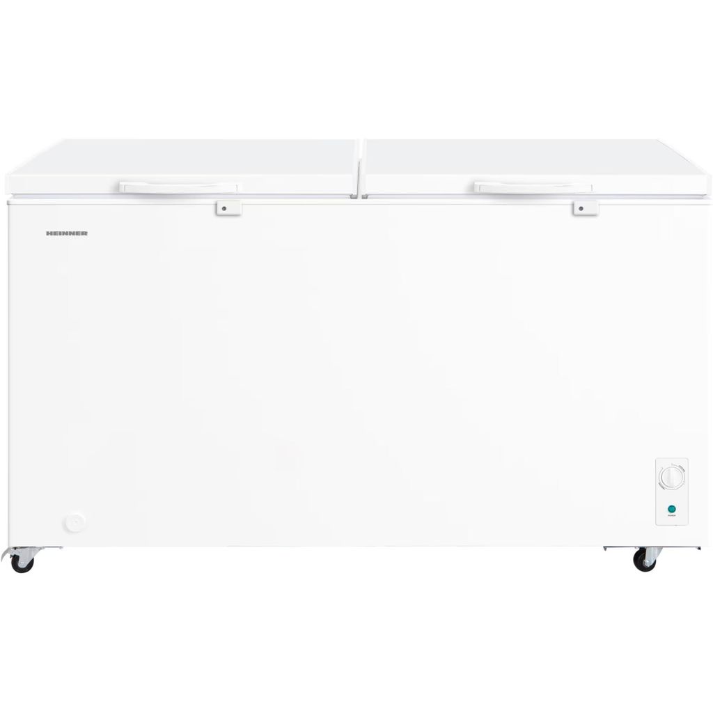Heinner HCF-M508INVCE++ Gefriertruhe 508 L, Convertible (Gefrier-/Kühlschrank), Verriegelbar, Weiß
