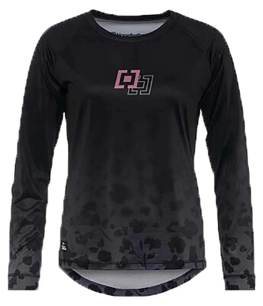 HORSEFEATHERS Bike Jersey Deco Ls black/cheetah M
