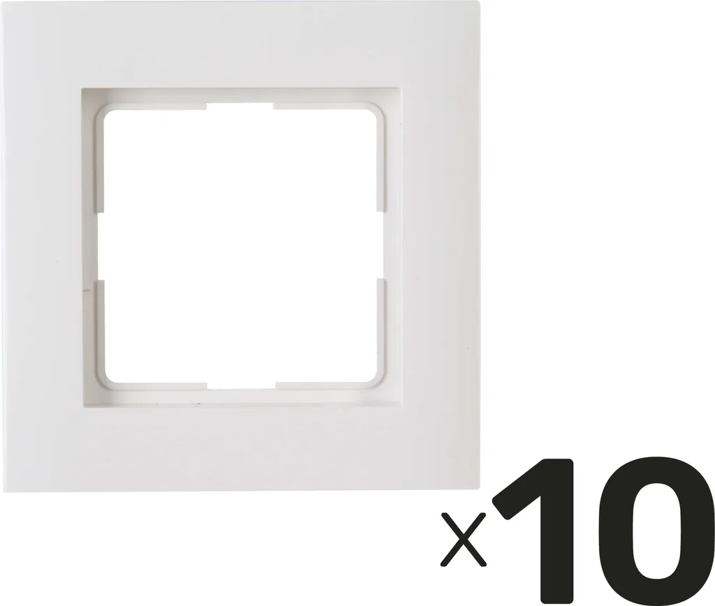 KOPP Athenis cadre de finition simple blanc pur lot de 10 pièces pro