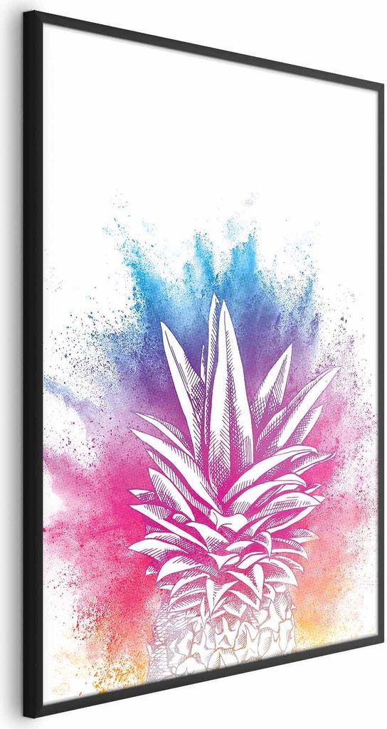 Posterpapier Poster - Colorful Pineapple 29.7x42 cm Blätter b-C-0289-ao-a