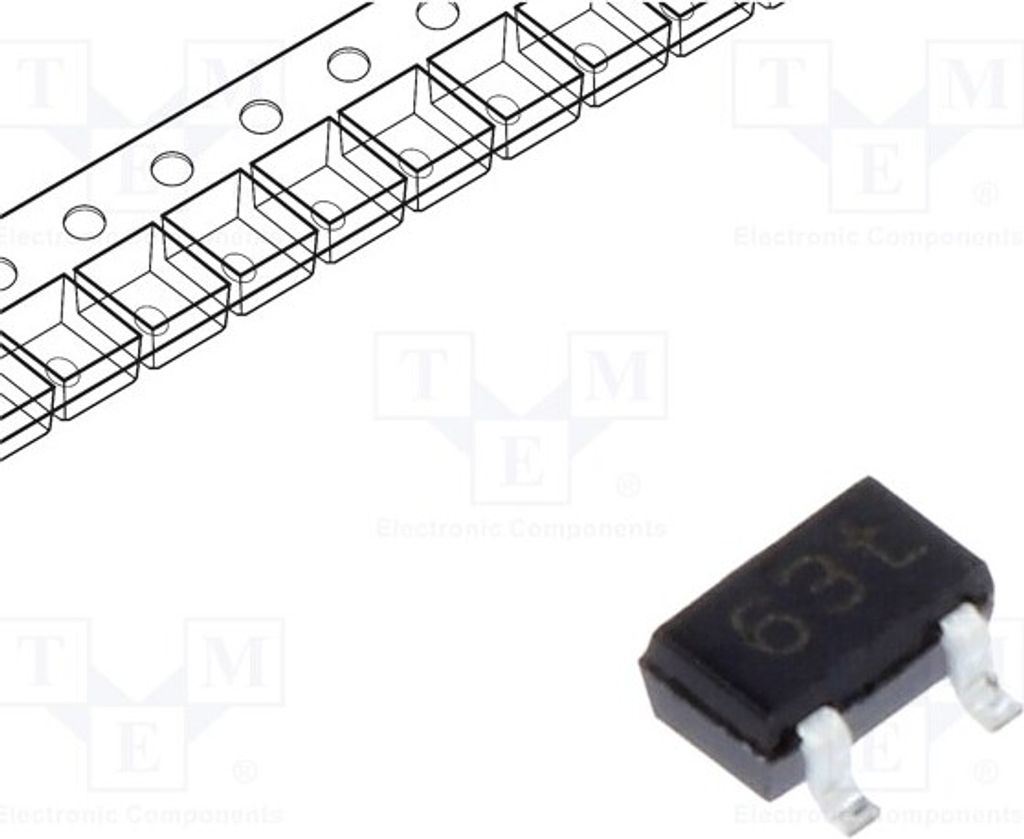 10x Diode: Gleichrichterdiode Schottky SMD 0,12A 40V SOT323 BAS40W.115 Schottkydio