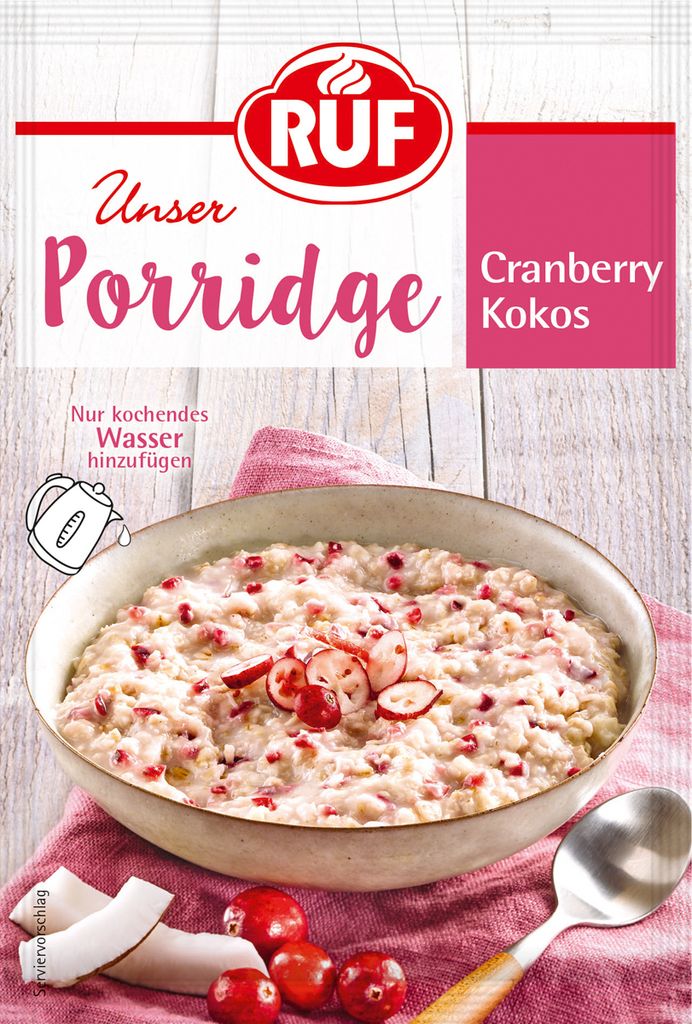RUF Porridge Mirtillo Rosso Cocco 65g Immagine del prodotto 