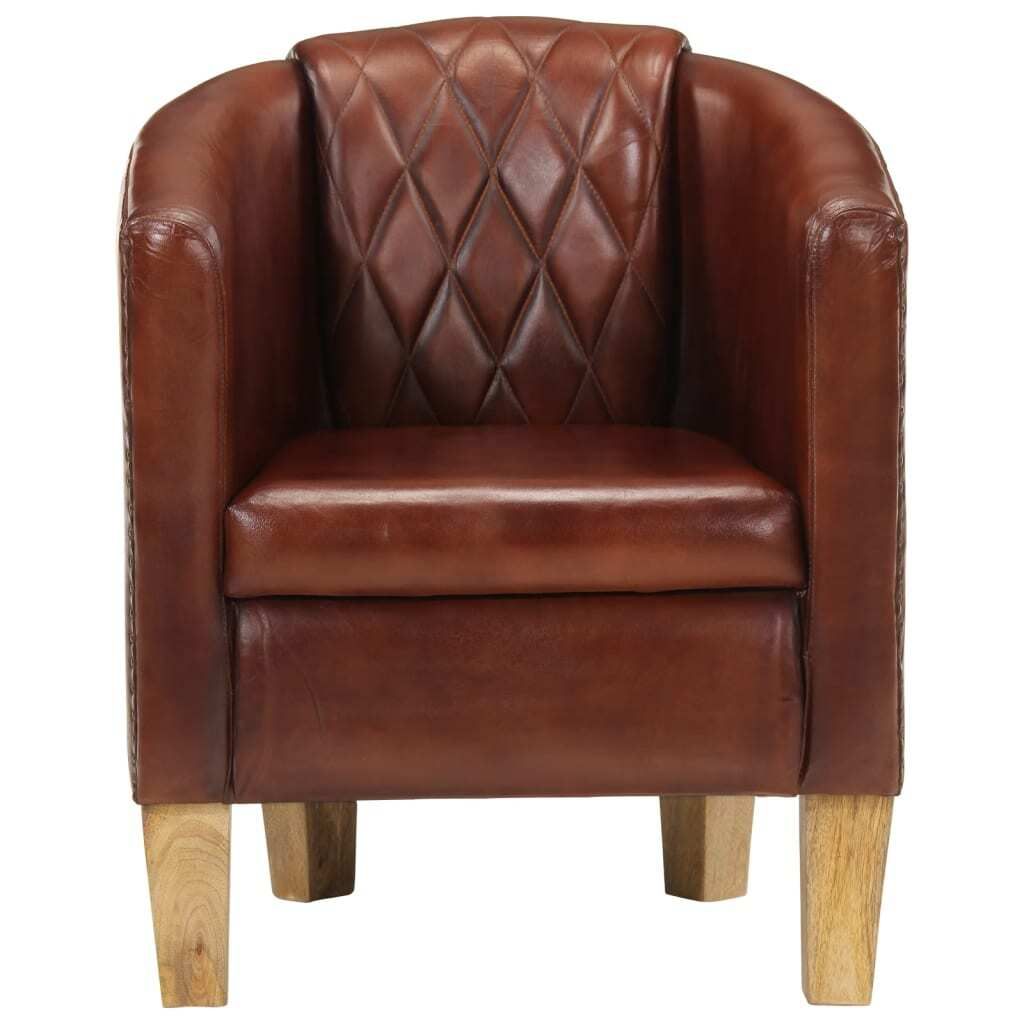 “2026 Modern“ Braun Clubsessel Braun Echtleder - Designermöbel 40289 - Fernseh- & Relaxsessel