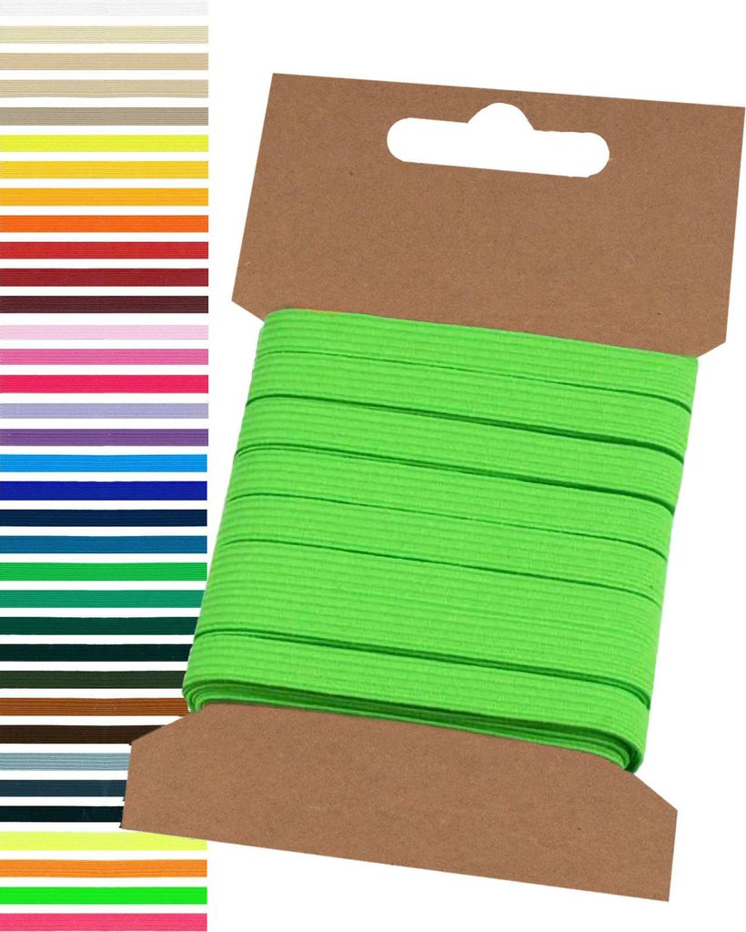 5m Gummiband 6,6mm Gummilitze Wäschegummi elastisches Band Wäscheband