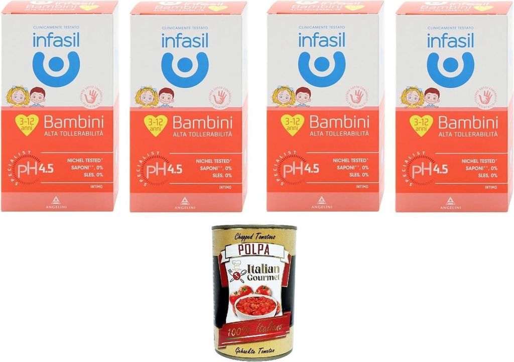 Infasil Detergente Intimo Bambini Alta Tollerabilità,Intimreiniger für Kinder - Unter pädiatrischer Kontrolle getestet, auf Nickel getestet, ohn...