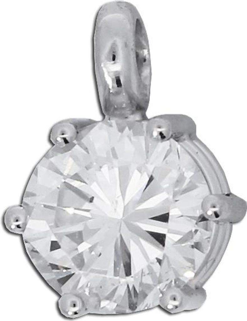 Brillant Anhänger Weißgold 750 18 Karat Solitär Diamant 1.57ct