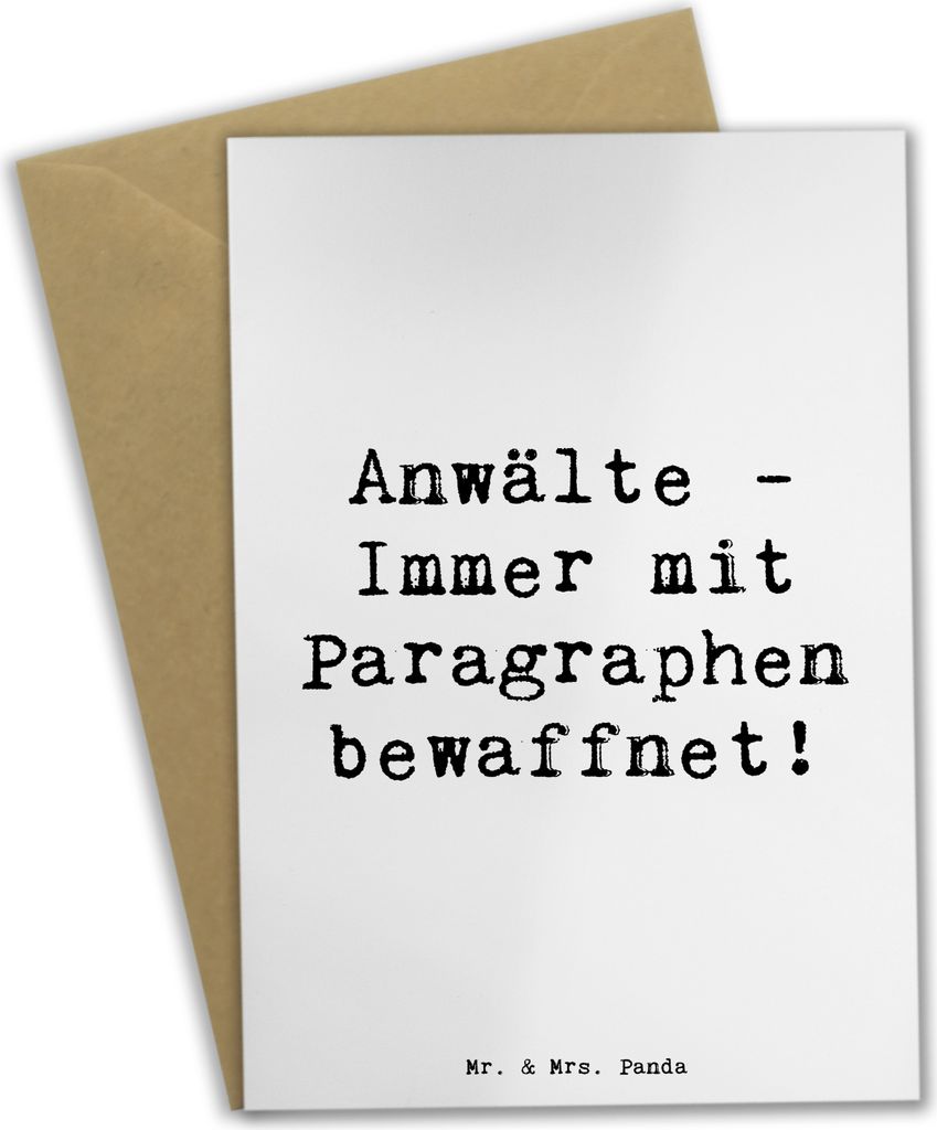 Mr. & Mrs. Panda neujahrskarte Spruch Anwalt Paragraphen - Weiß - Geschenk, Berufe, Arbeitsrecht, Geschenke mit Herz, einladungskarten, hochzeitsk...