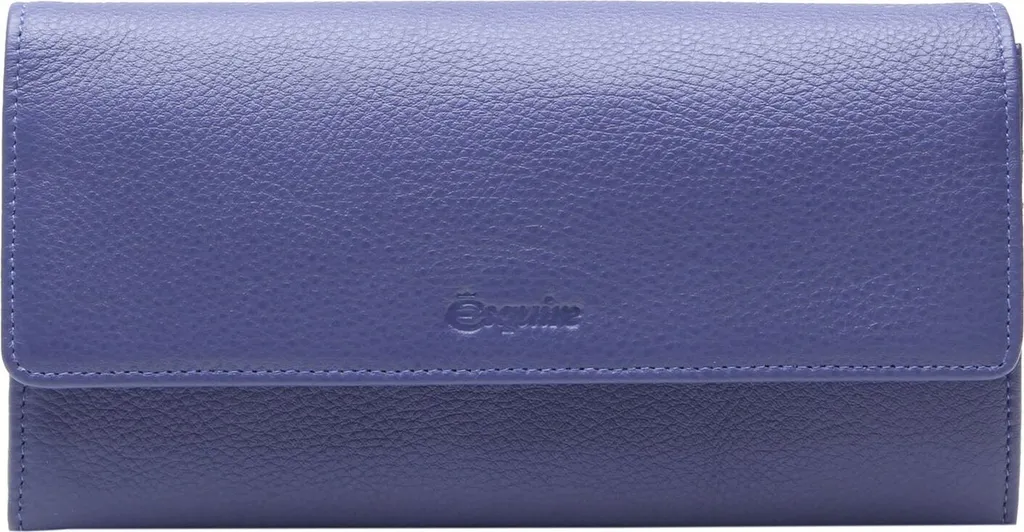 Porte-monnaie Cuir Femme Esquire Peru Bleu - Fini la monnaie éparpillée