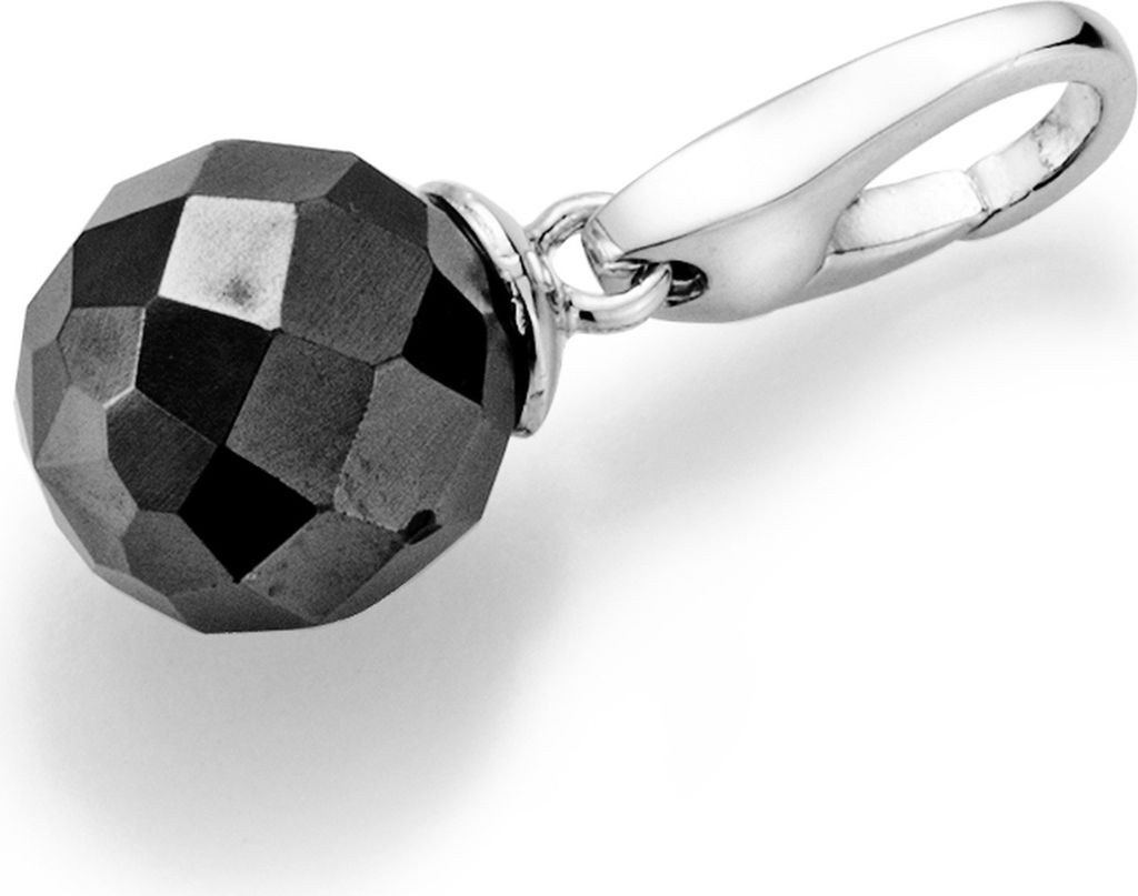 Charm Giorgio Martello Milano synthetische Hämatit mit Symbolkraft, Silber 925 Schwarz Onesize