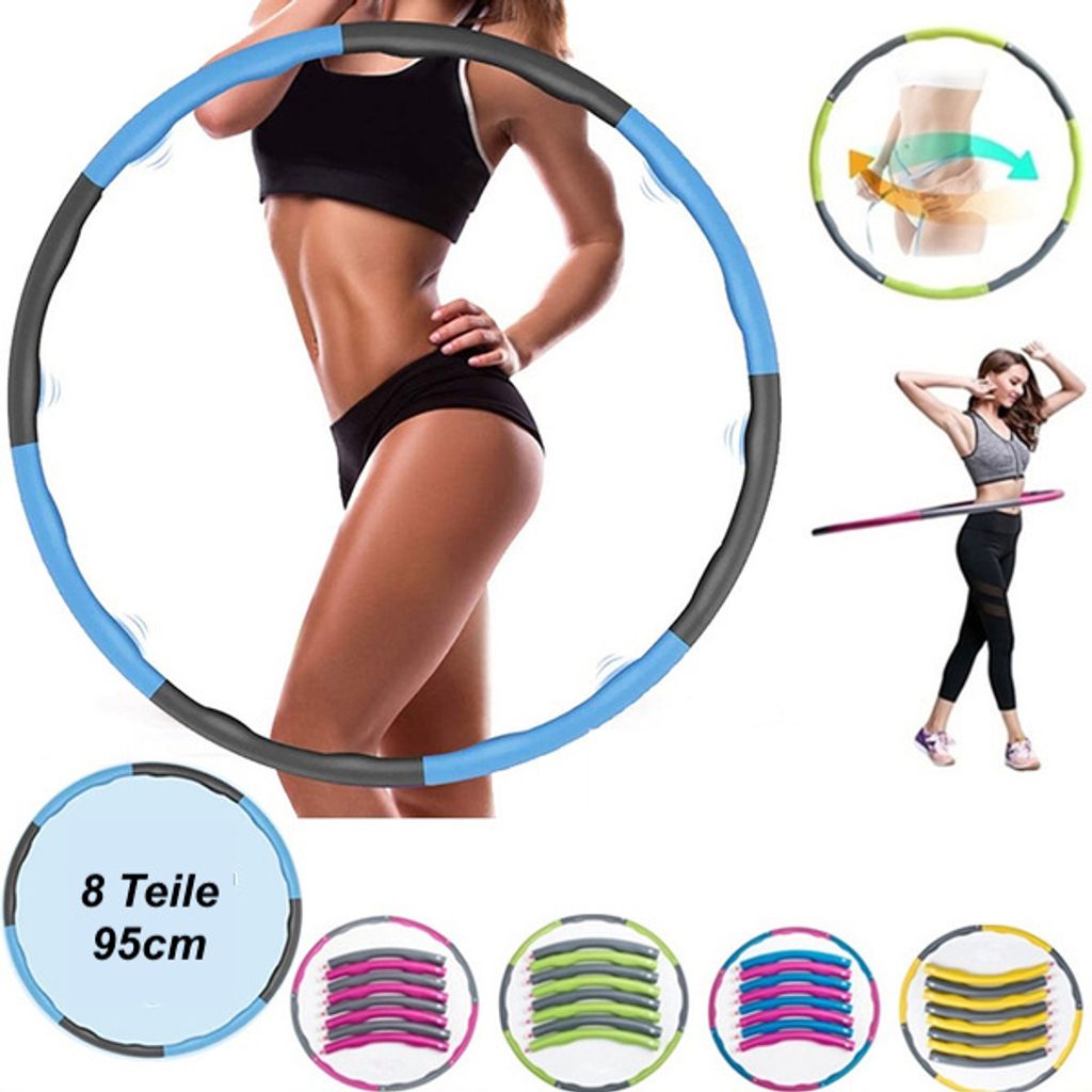 24 Teile Hula Hoop Bauchtrainer Smart Taille Einstellbar Massagekugeln Sports DE 