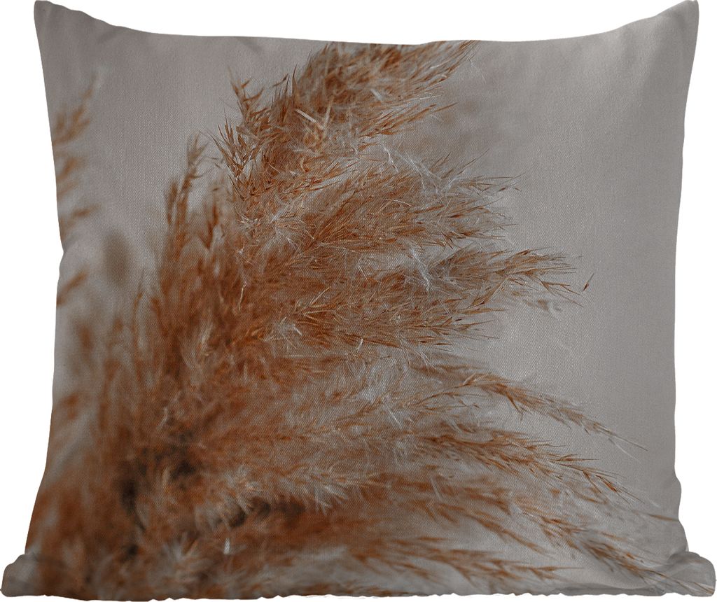 MuchoWow Outdoor Kissen - Gras - Pflanzen - Natur - Pampasgras - 45x45 cm - Wetterfest - Lounge Kissen - Fotokissen - Dekoratives Kissen