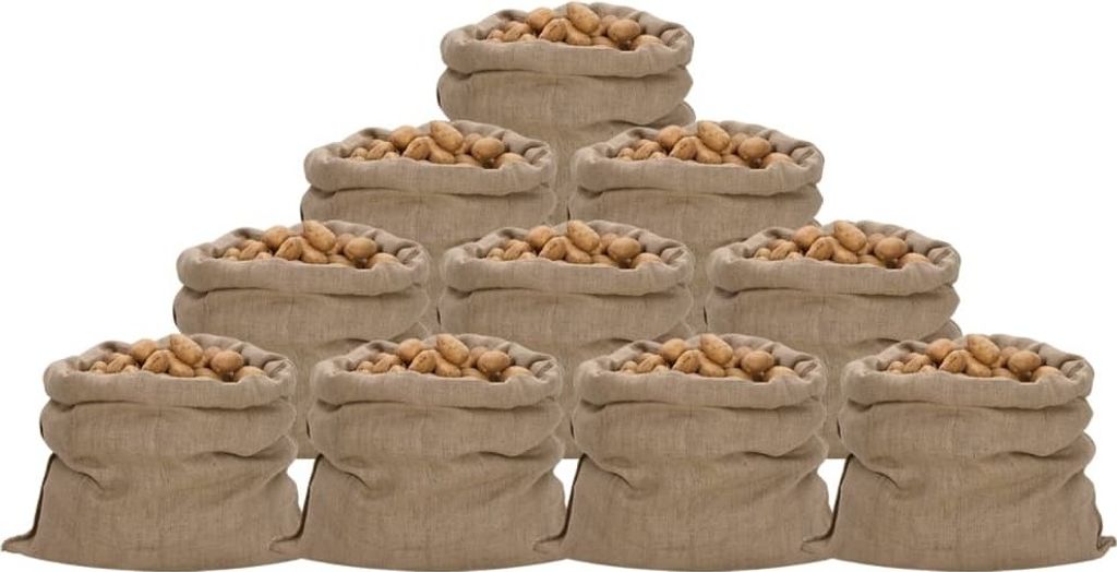 Cloris DesignMöbel Jutesäcke 10er Set 100x110 cm 100% Jute Produktbild 