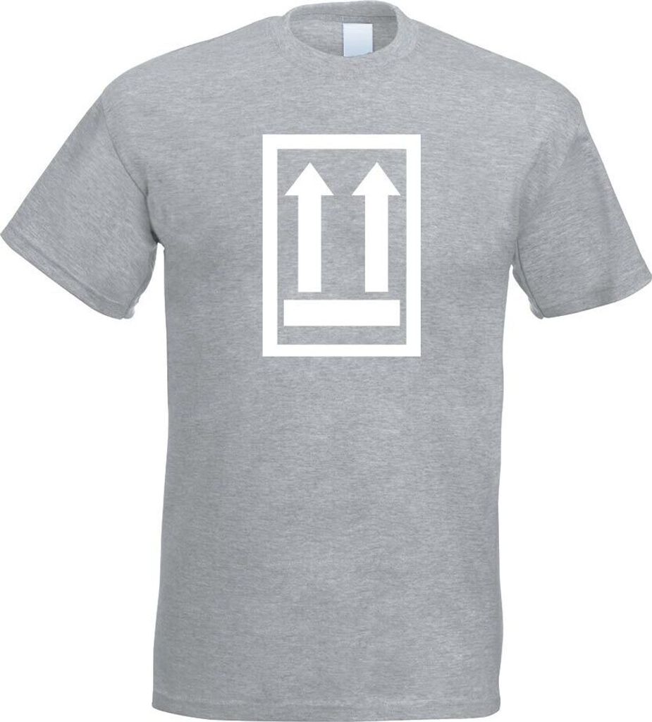 Kiwistar - T-Shirt - Graumeliert - Nicht stürzen - Oben Motiv Bedruckt Funshirt Design Print - mit Motiv Bedruckt - Funshirt Design - Sport - Frei...