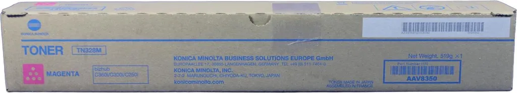 Konica Minolta TN-328M Magenta - Cartouche de Toner Originale A0V3350