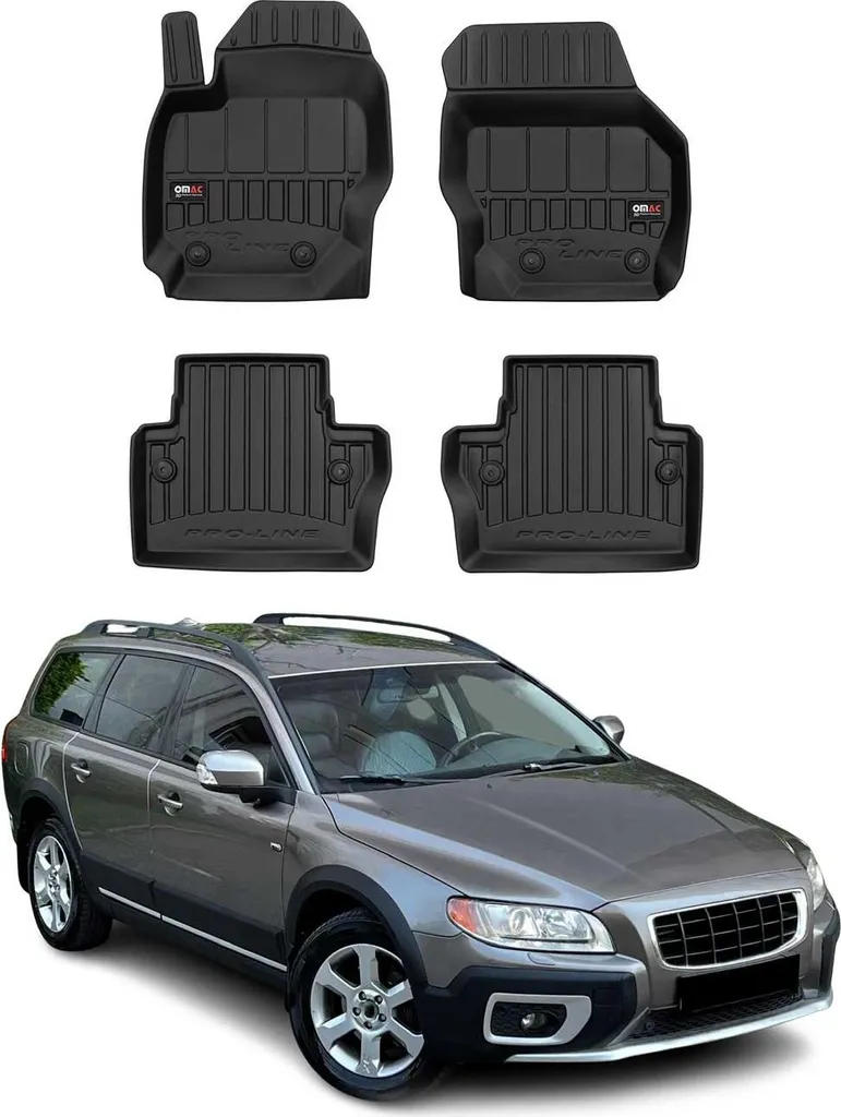 Set 4 Tappetini Volvo XC70 2014-2016 - TPE Su Misura Anti-Usura
