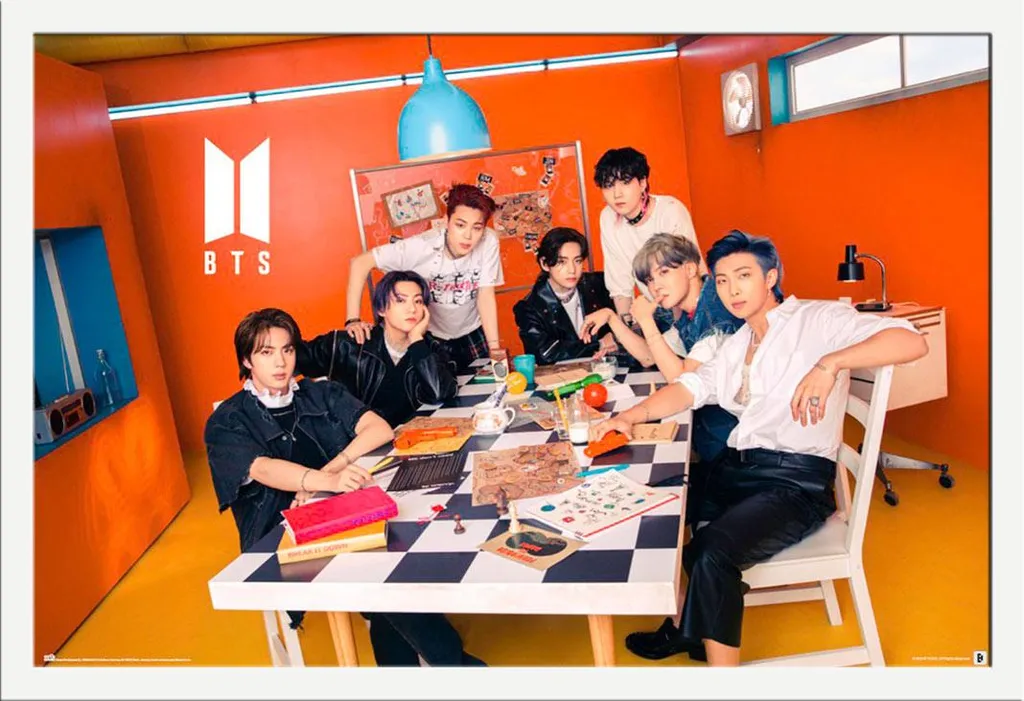 Poster BTS encadré Shinsuke cadre blanc MDF et vitre protection durable